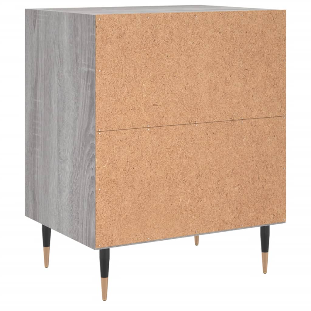 Κομοδίνα 2 τεμ. Sonoma Γκρι 40x30x50 εκ. από Επεξεργασμένο Ξύλο