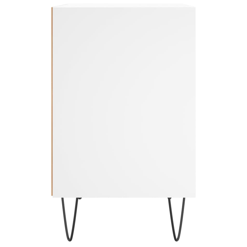 Κομοδίνα 2 τεμ. Λευκά 40 x 30 x 50 εκ. από Επεξεργασμένο Ξύλο