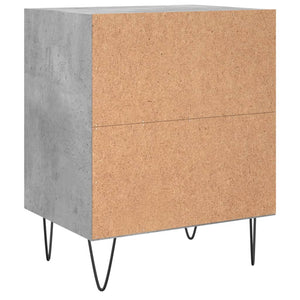 Κομοδίνο Γκρι Σκυρ. 40x30x50 εκ. από Επεξεργασμένο Ξύλο