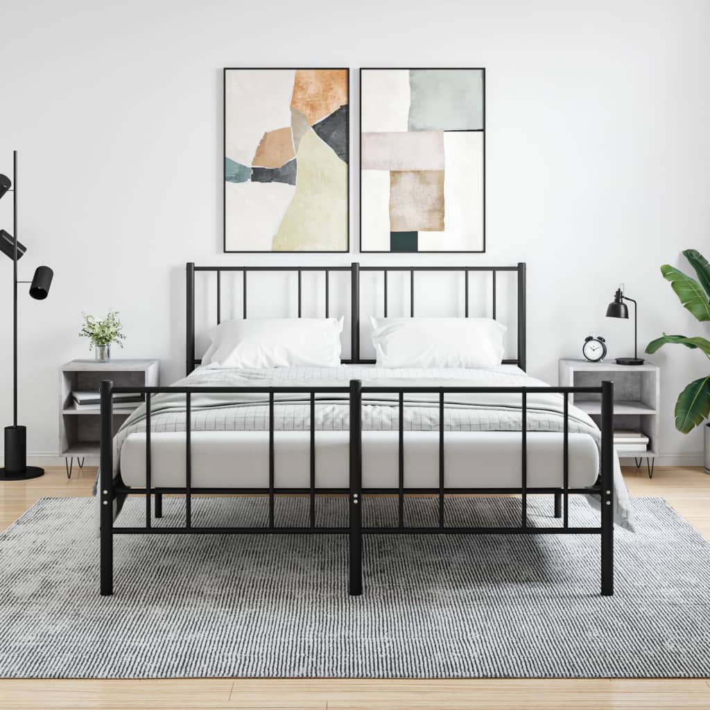 Κομοδίνα 2 τεμ. Γκρι Σκυρ. 40x30x50 εκ. από Επεξεργασμένο Ξύλο