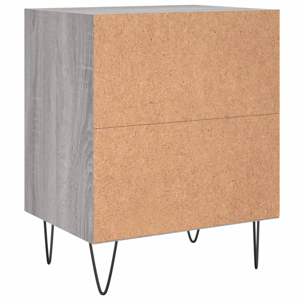 Κομοδίνο Sonoma Γκρι 40 x 30 x 50 εκ. από Επεξεργασμένο Ξύλο