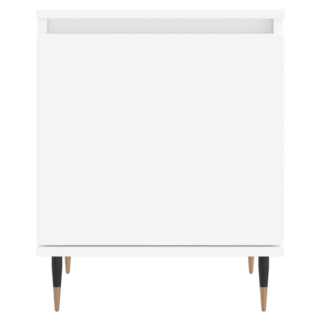 Κομοδίνα 2 τεμ. Λευκά 40 x 30 x 50 εκ. από Επεξεργασμένο Ξύλο