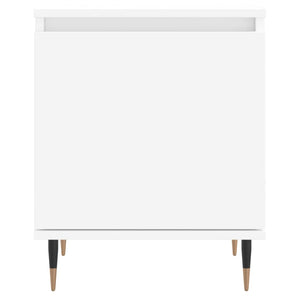 Κομοδίνα 2 τεμ. Λευκά 40 x 30 x 50 εκ. από Επεξεργασμένο Ξύλο