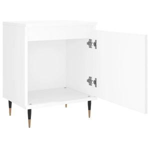 Κομοδίνα 2 τεμ. Λευκά 40 x 30 x 50 εκ. από Επεξεργασμένο Ξύλο