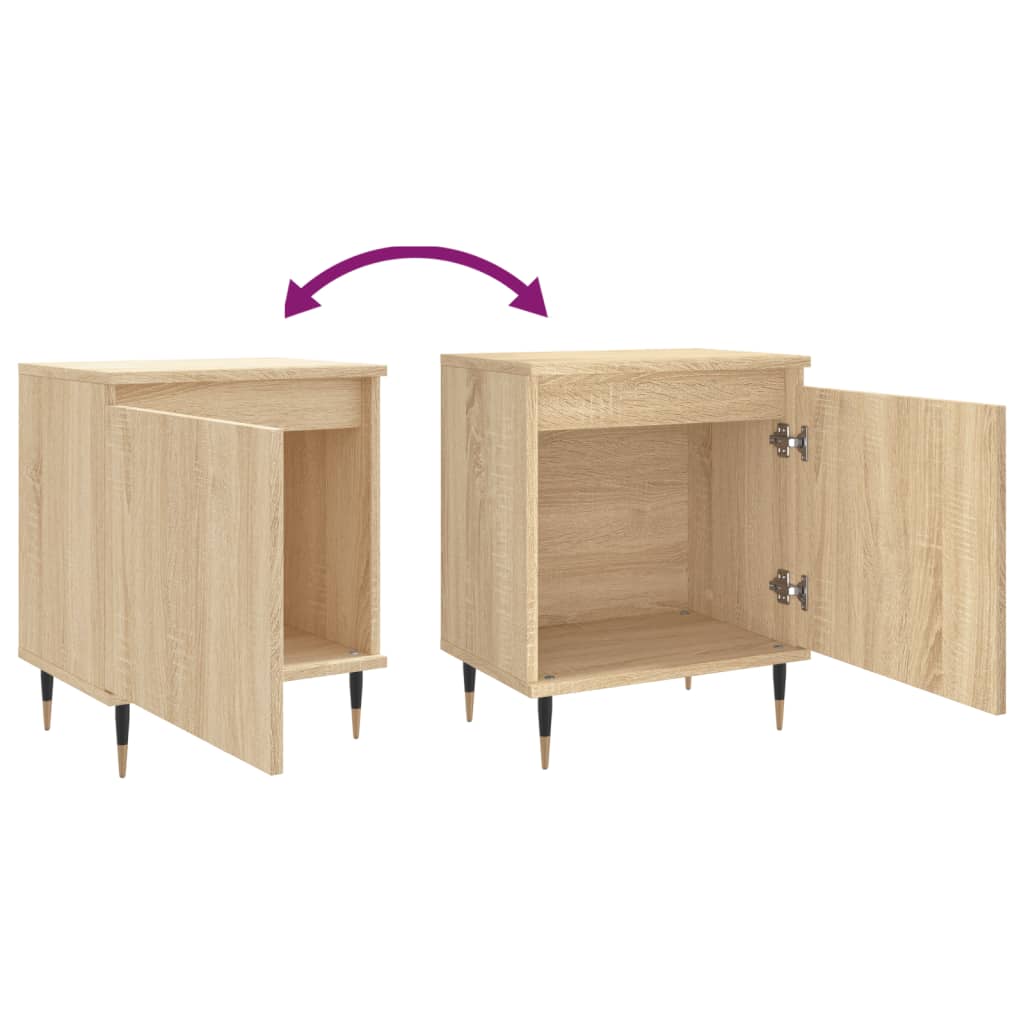 Κομοδίνο Sonoma Δρυς 40x30x50 εκ. από Επεξεργασμένο Ξύλο - Pakobazaar