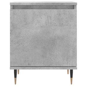 Κομοδίνο Γκρι Σκυρ. 40x30x50 εκ. από Επεξεργασμένο Ξύλο
