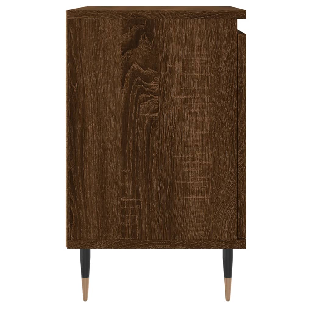 Κομοδίνα 2 τεμ. Καφέ Δρυς 40x30x50 εκ. από Επεξεργασμένο Ξύλο - Pakobazaar