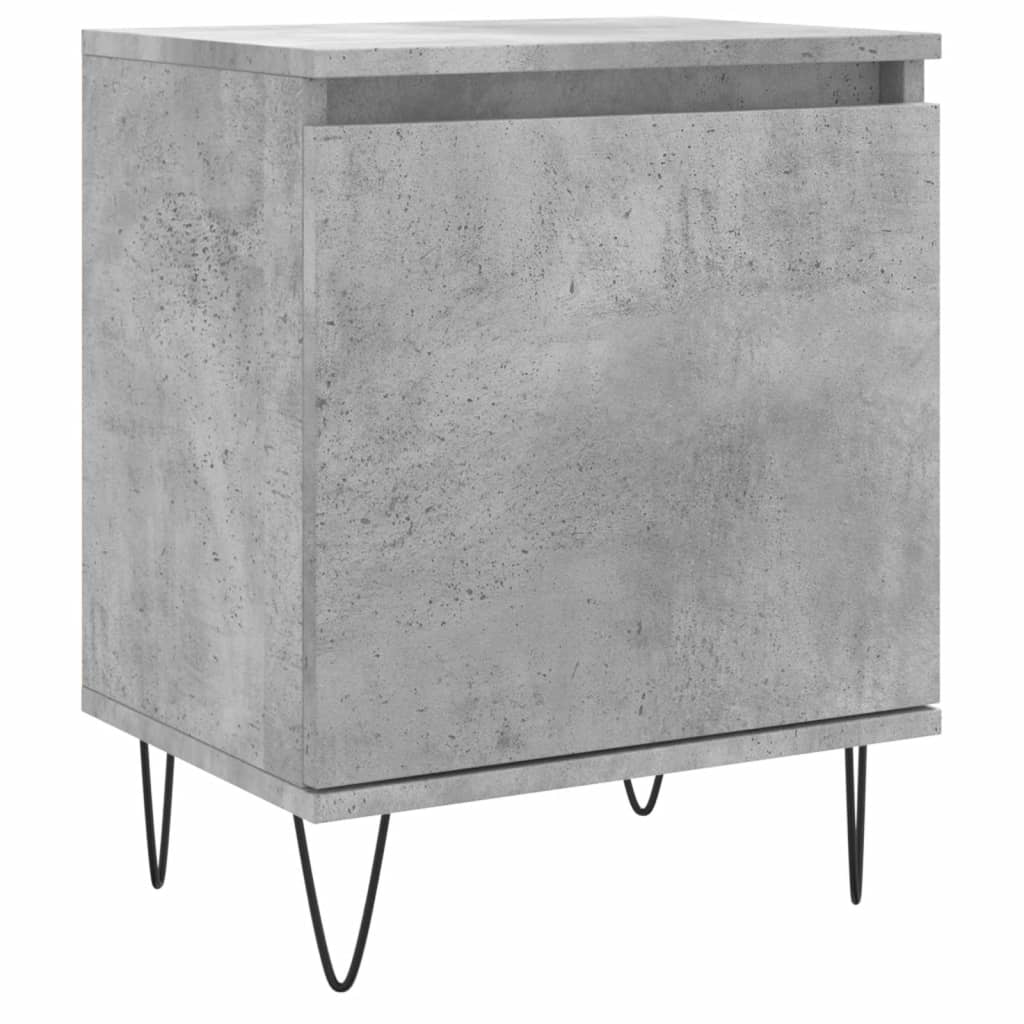 Κομοδίνο Γκρι Σκυρ. 40x30x50 εκ. από Επεξεργασμένο Ξύλο