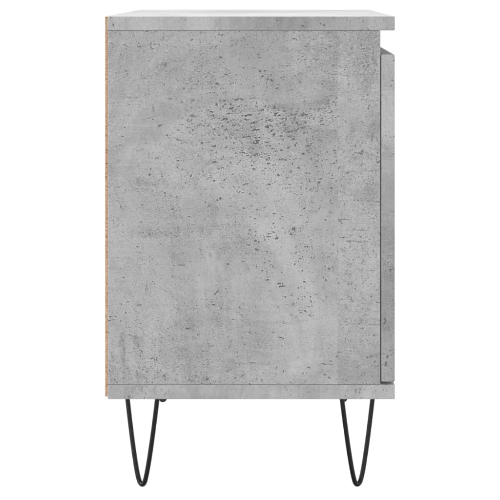Κομοδίνο Γκρι Σκυρ. 40x30x50 εκ. από Επεξεργασμένο Ξύλο