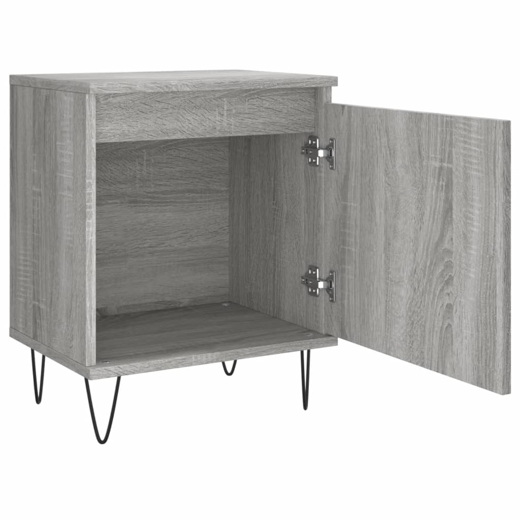 Κομοδίνο Sonoma Γκρι 40 x 30 x 50 εκ. από Επεξεργασμένο Ξύλο