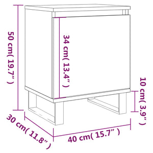Κομοδίνο Sonoma Δρυς 40x30x50 εκ. από Επεξεργασμένο Ξύλο