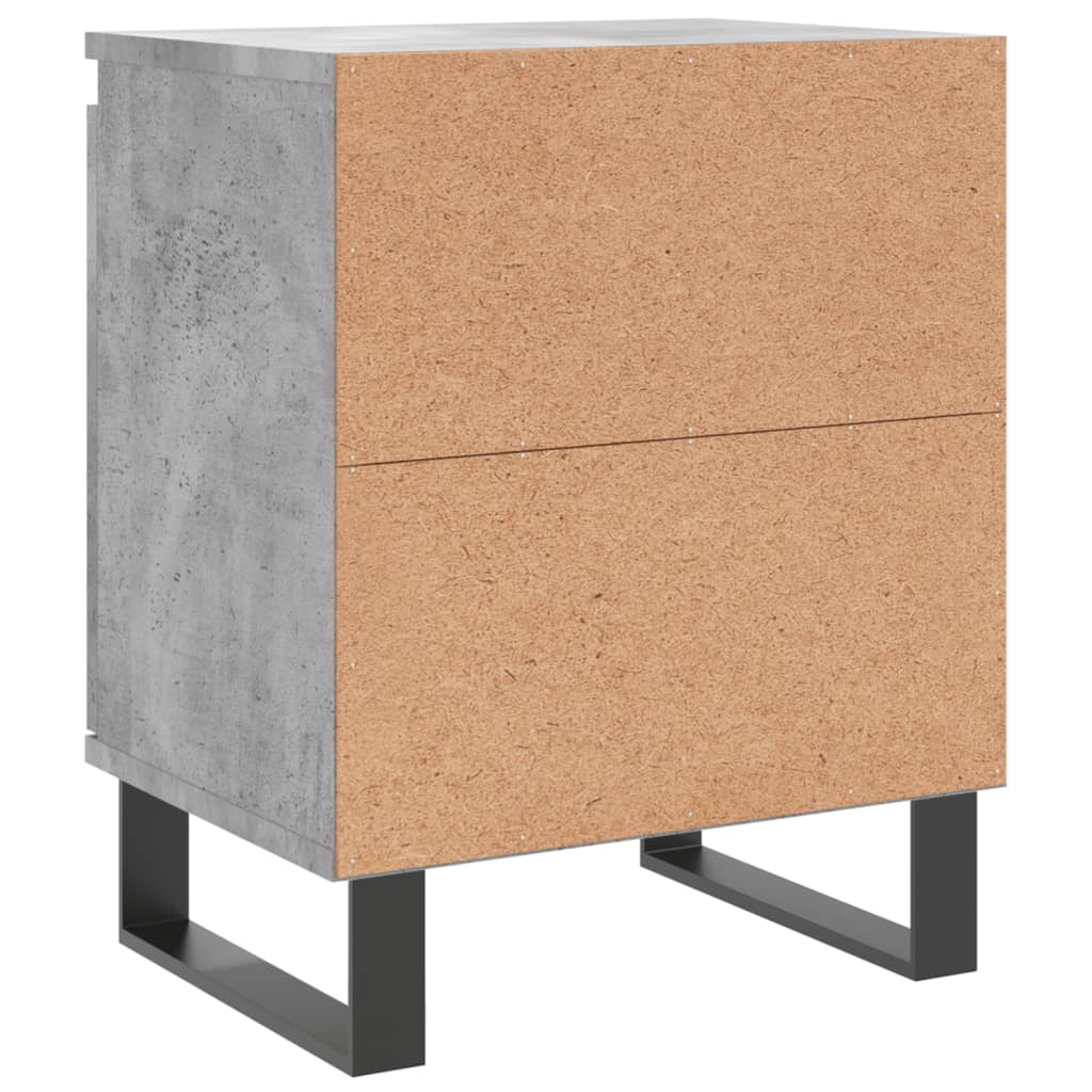 Κομοδίνο Γκρι Σκυρ. 40x30x50 εκ. από Επεξεργασμένο Ξύλο