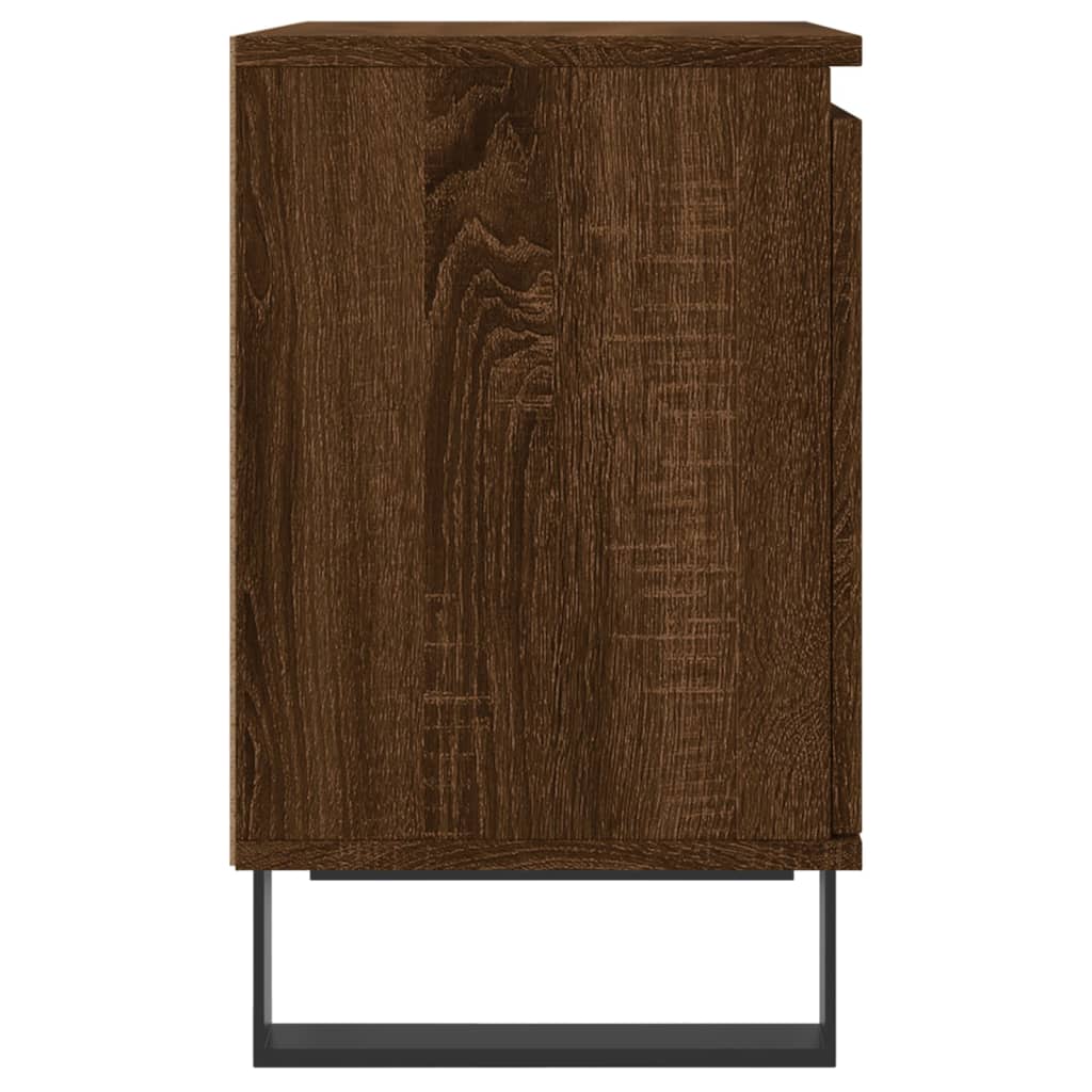 Κομοδίνα 2 τεμ. Καφέ Δρυς 40x30x50 εκ. από Επεξεργασμένο Ξύλο