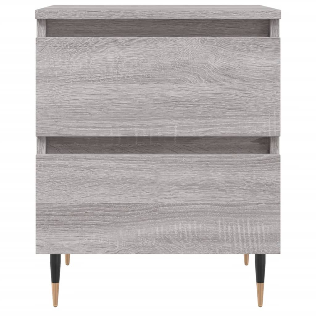 Κομοδίνα 2 τεμ. Γκρι Sonoma 40x35x50 εκ. από Επεξεργασμένο Ξύλο