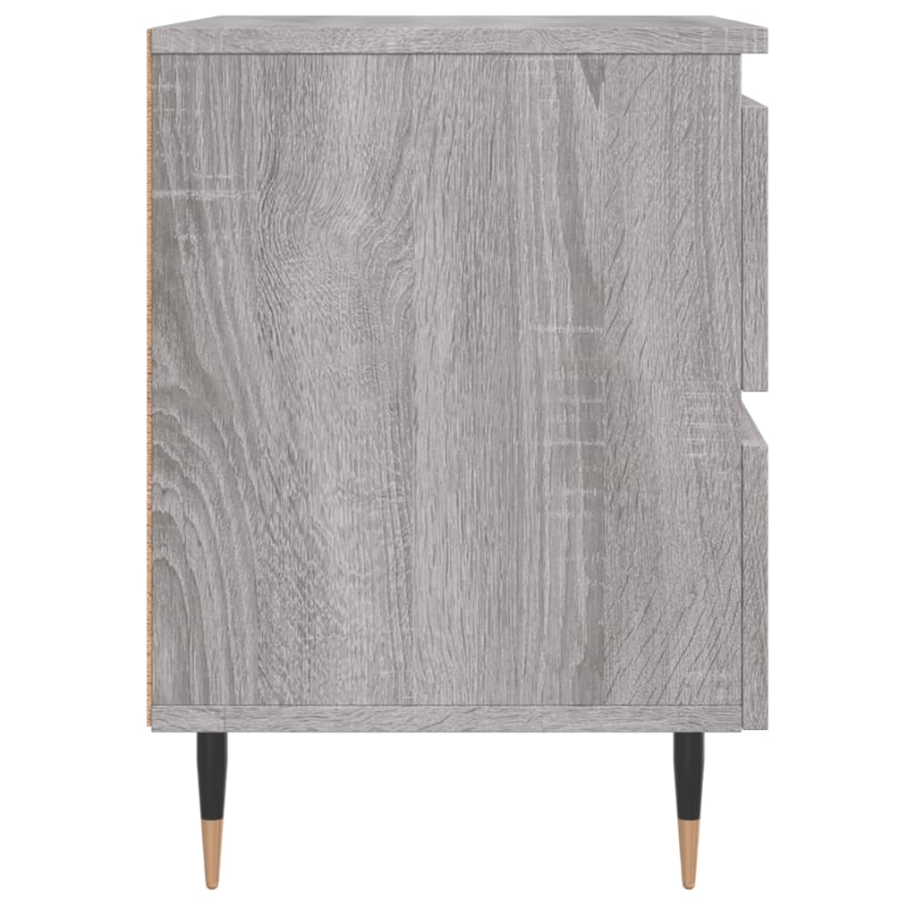 Κομοδίνα 2 τεμ. Γκρι Sonoma 40x35x50 εκ. από Επεξεργασμένο Ξύλο