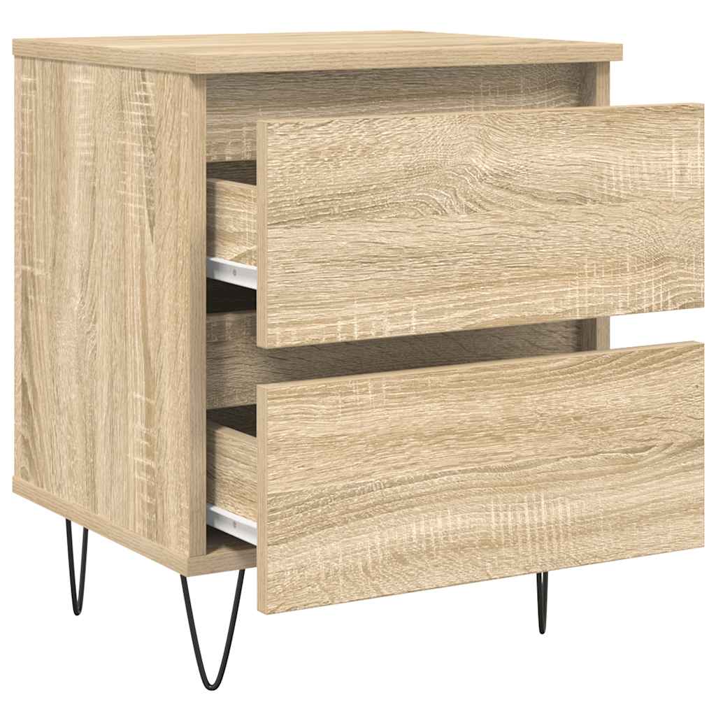 Κομοδίνο Sonoma Δρυς 40x35x50 εκ. από Επεξεργασμένο Ξύλο
