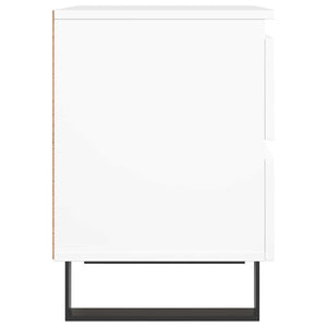 Κομοδίνο Λευκό 40 x 35 x 50 εκ. από Επεξεργασμένο Ξύλο