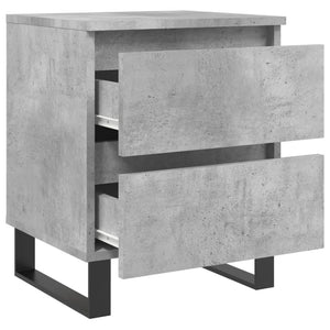 Κομοδίνο Γκρι Σκυροδέματος 40 x 35 x 50 εκ. από Επεξεργ. Ξύλο
