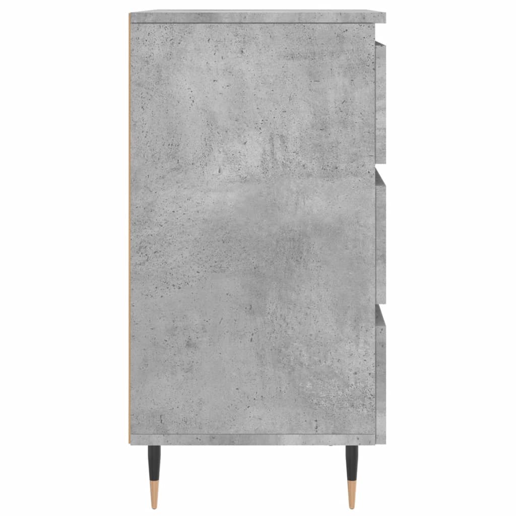 Κομοδίνα 2 τεμ. Γκρι Σκυρ. 40x35x69 εκ. από Επεξεργασμένο Ξύλο - Pakobazaar