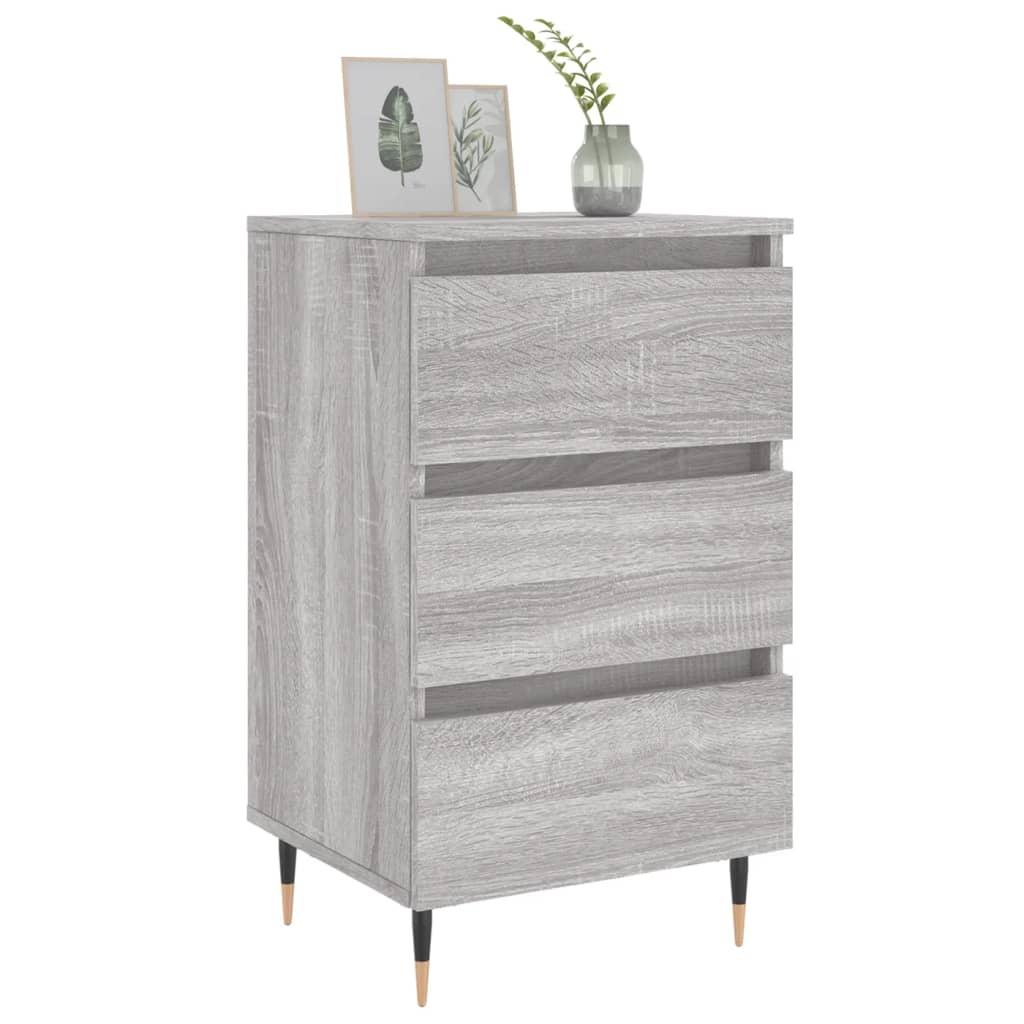 Κομοδίνο Γκρι Sonoma 40 x 35 x 69 εκ. από Επεξεργασμένο Ξύλο