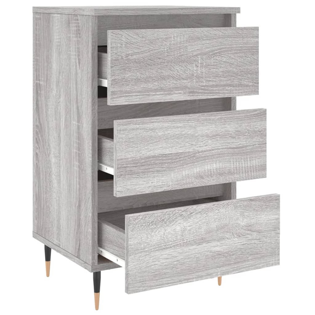 Κομοδίνο Γκρι Sonoma 40 x 35 x 69 εκ. από Επεξεργασμένο Ξύλο
