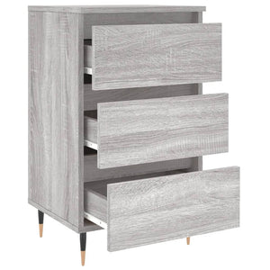 Κομοδίνο Γκρι Sonoma 40 x 35 x 69 εκ. από Επεξεργασμένο Ξύλο