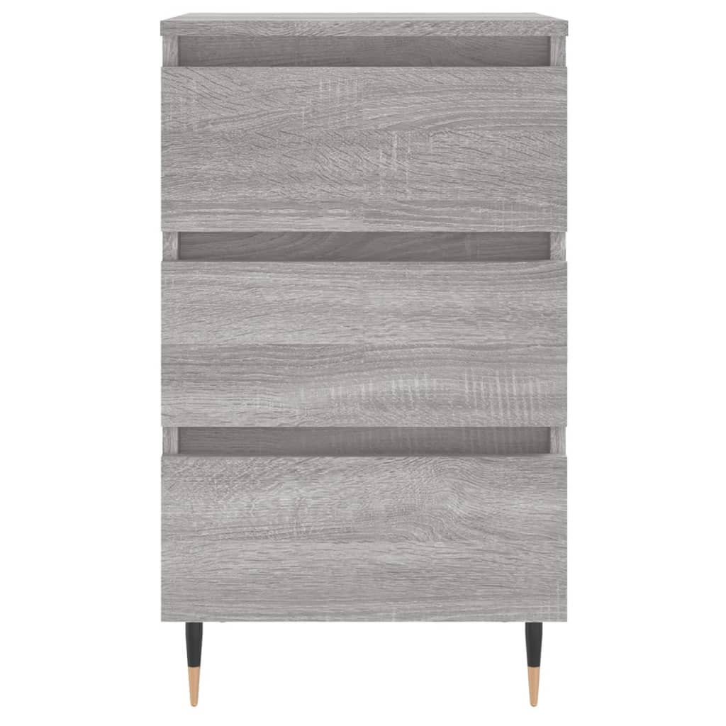 Κομοδίνα 2 τεμ. Γκρι Sonoma 40x35x69 εκ. από Επεξεργασμένο Ξύλο - Pakobazaar