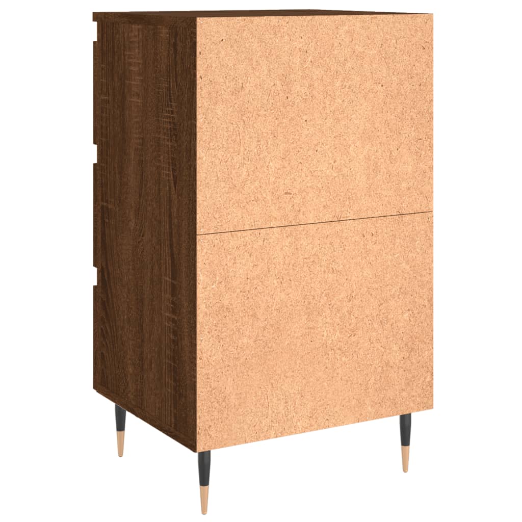 Κομοδίνα 2 τεμ. Καφέ Δρυς 40 x 35 x 69 εκ. Επεξεργ. Ξύλο
