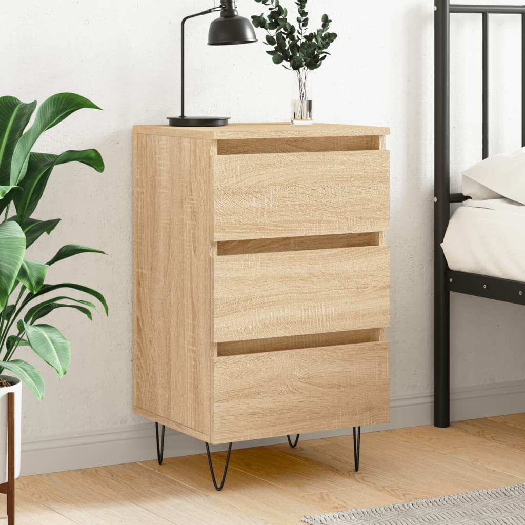Κομοδίνο Sonoma Δρυς 40x35x69 εκ. από Επεξεργασμένο Ξύλο