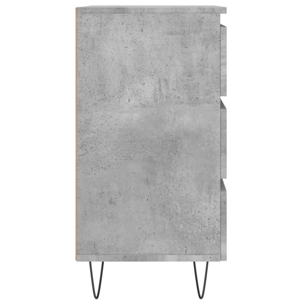 Κομοδίνο Γκρι Σκυρ. 40 x 35 x 69 εκ. από Επεξεργασμένο Ξύλο