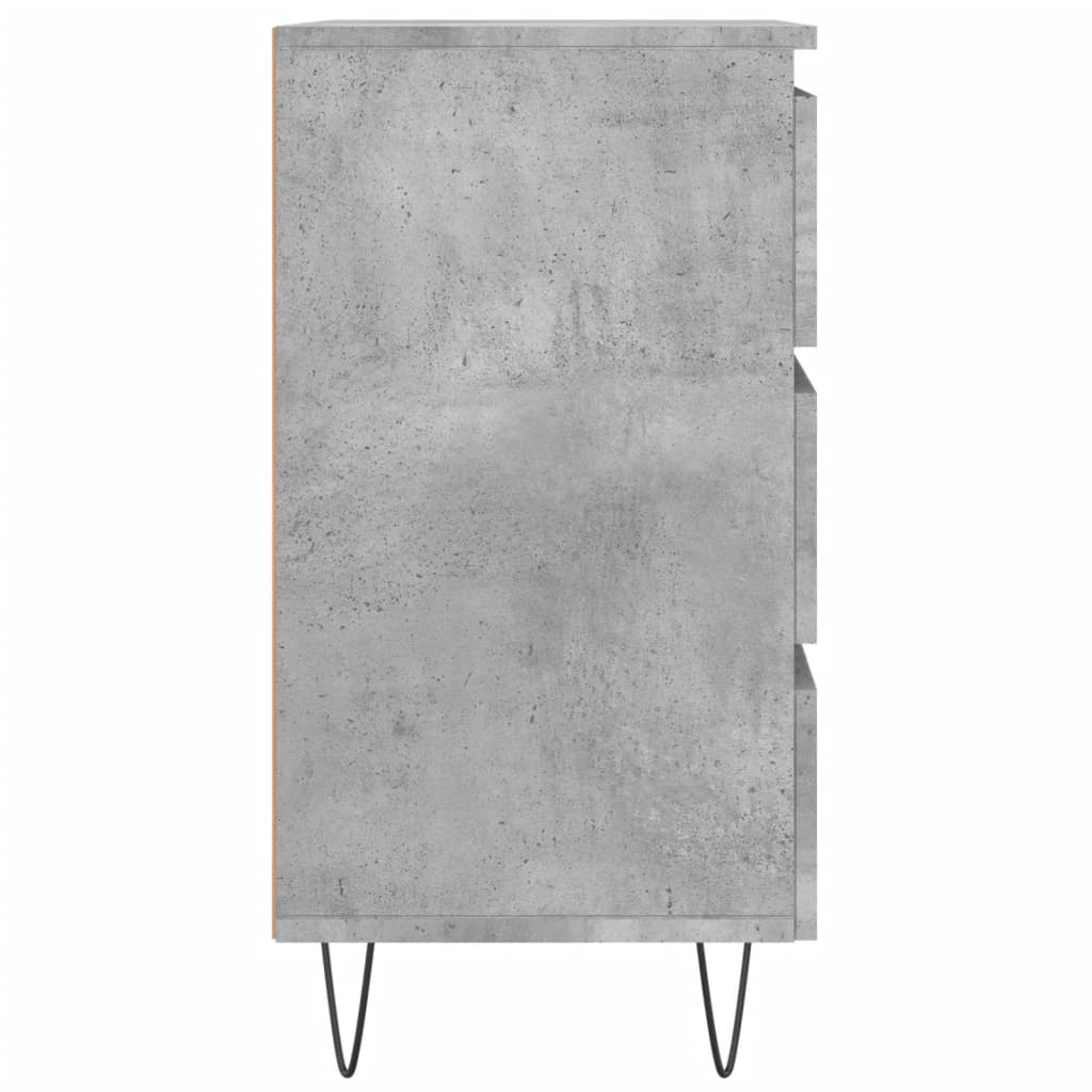 Κομοδίνα 2 τεμ. Γκρι Σκυρ. 40x35x69 εκ. από Επεξεργασμένο Ξύλο