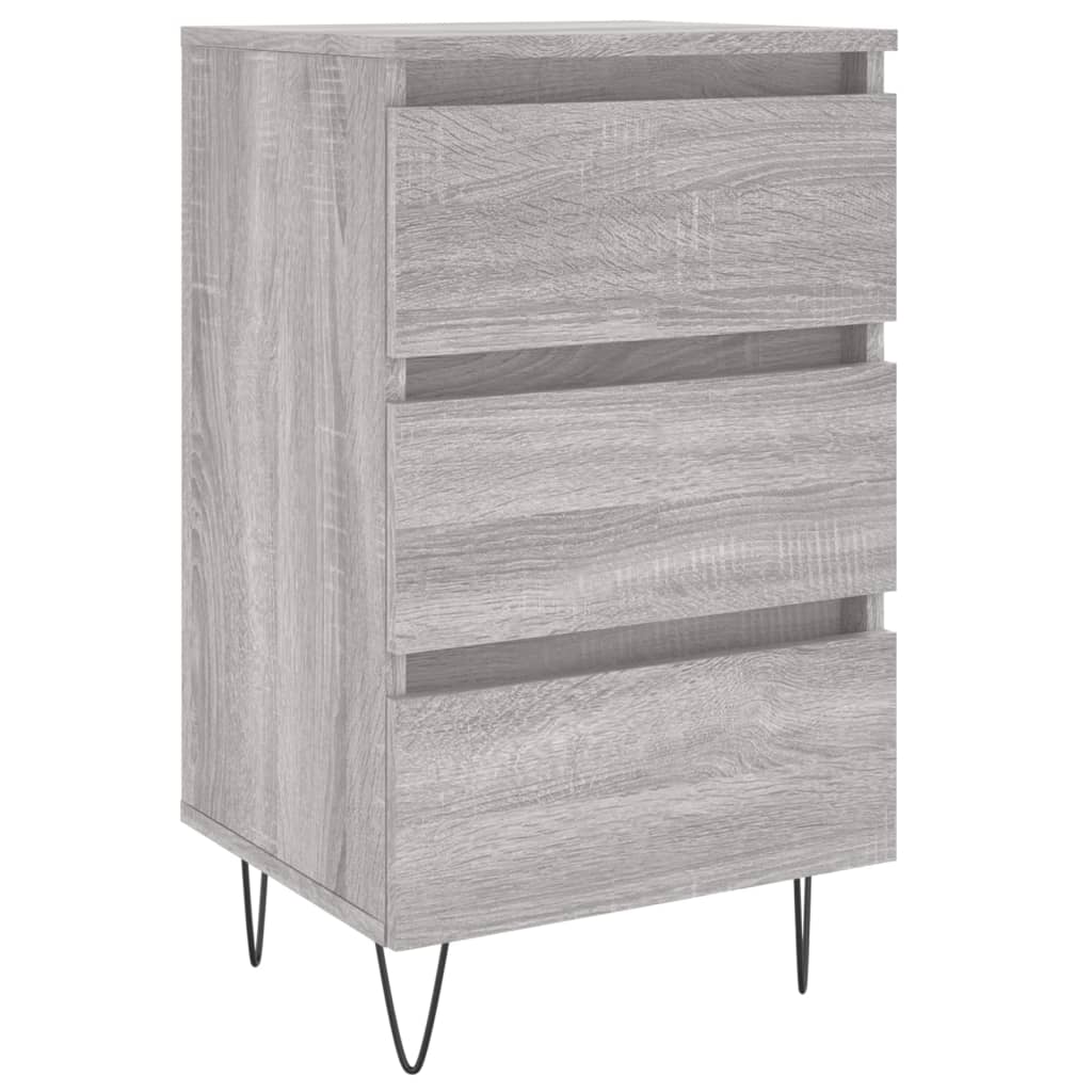 Κομοδίνο Γκρι Sonoma 40 x 35 x 69 εκ. από Επεξεργασμένο Ξύλο