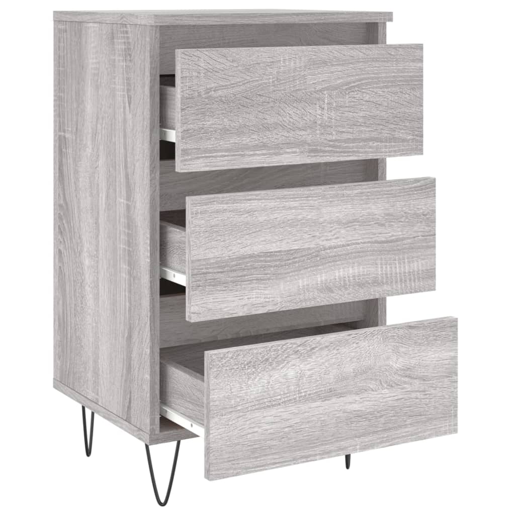 Κομοδίνο Γκρι Sonoma 40 x 35 x 69 εκ. από Επεξεργασμένο Ξύλο