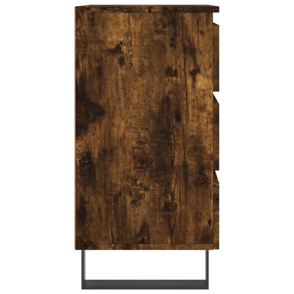 Κομοδίνο Καπνιστή Δρυς 40 x 35 x 69 εκ. από Επεξεργ. Ξύλο