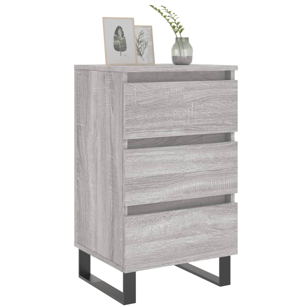 Κομοδίνο Γκρι Sonoma 40 x 35 x 69 εκ. από Επεξεργασμένο Ξύλο