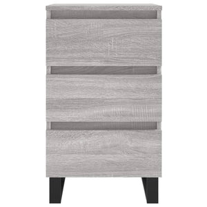 Κομοδίνο Γκρι Sonoma 40 x 35 x 69 εκ. από Επεξεργασμένο Ξύλο