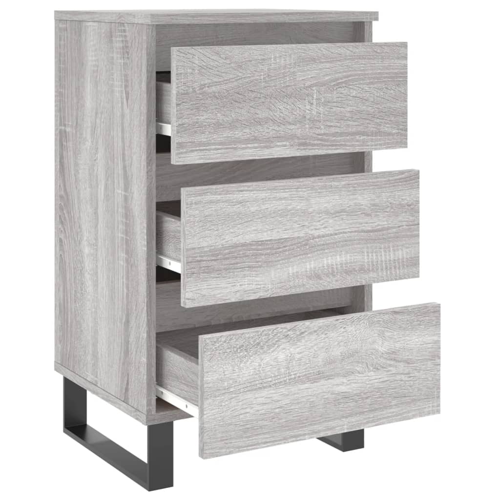 Κομοδίνο Γκρι Sonoma 40 x 35 x 69 εκ. από Επεξεργασμένο Ξύλο