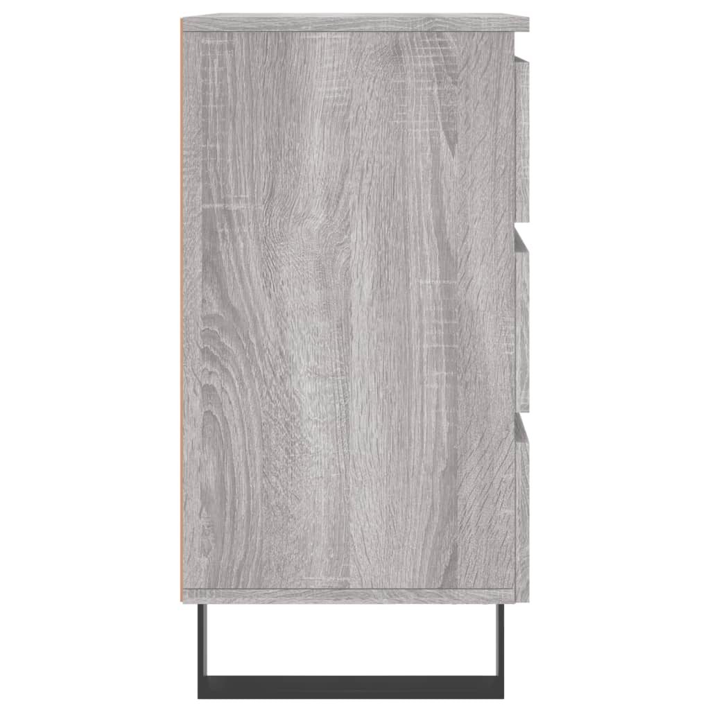Κομοδίνα 2 τεμ. Γκρι Sonoma 40x35x69 εκ. από Επεξεργασμένο Ξύλο