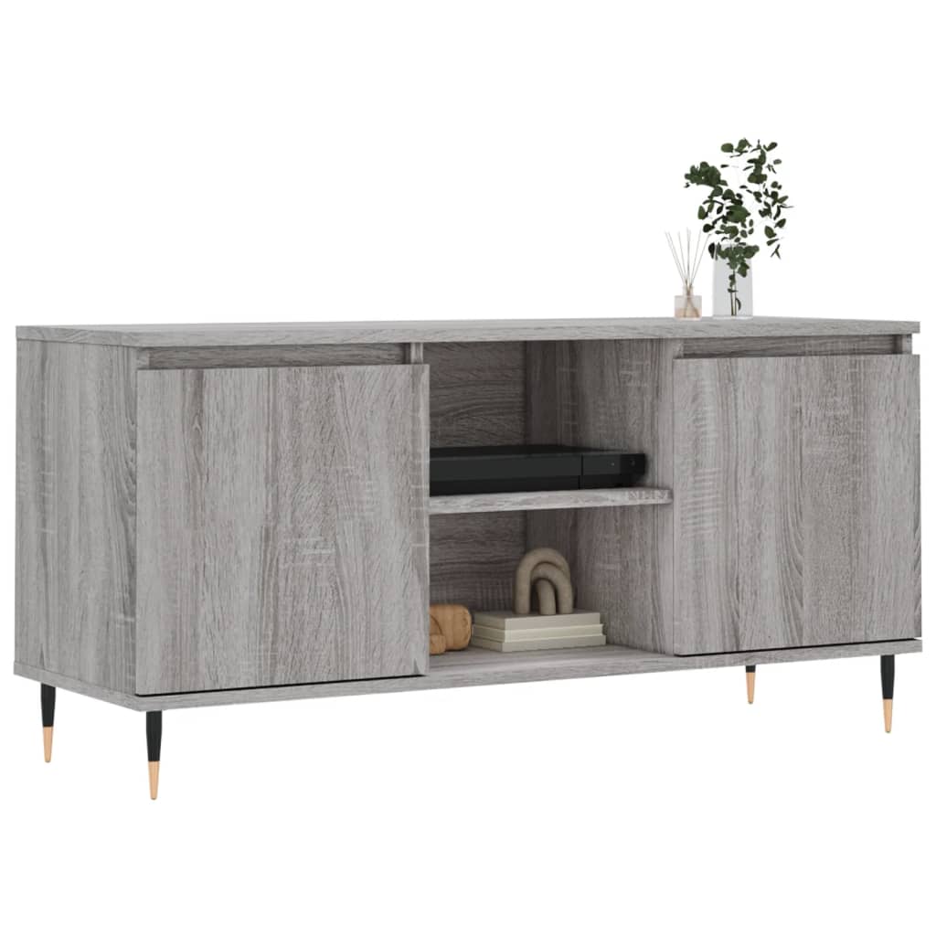 Έπιπλο Τηλεόρασης Γκρι Sonoma 104 x 35 x 50 εκ. Επεξεργ. Ξύλο