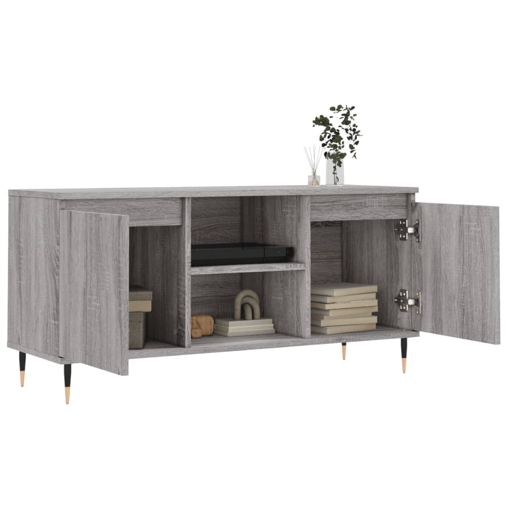 Έπιπλο Τηλεόρασης Γκρι Sonoma 104 x 35 x 50 εκ. Επεξεργ. Ξύλο
