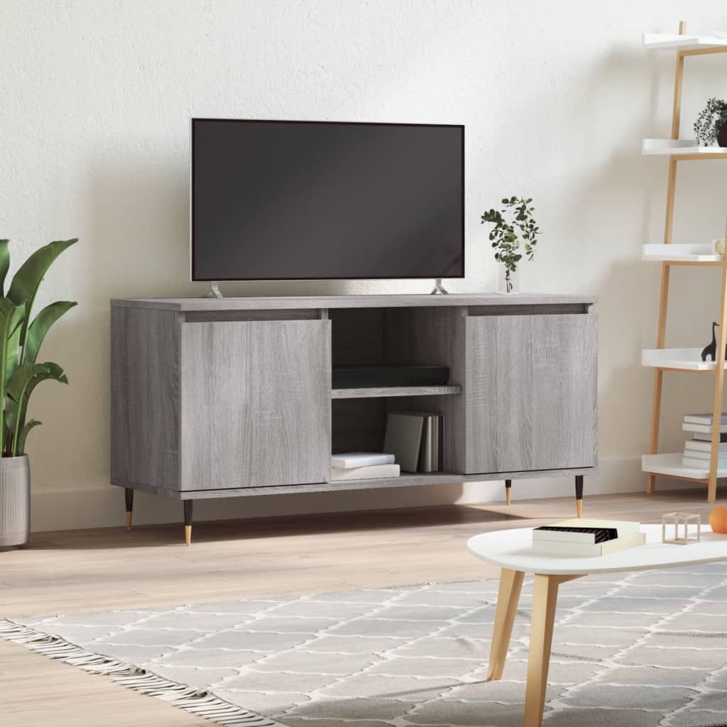 Έπιπλο Τηλεόρασης Γκρι Sonoma 104 x 35 x 50 εκ. Επεξεργ. Ξύλο