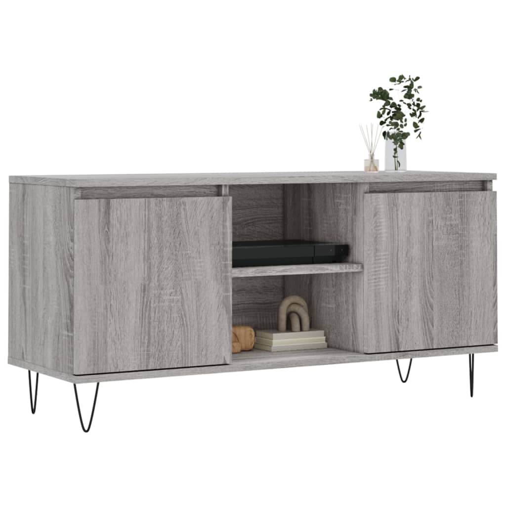 Έπιπλο Τηλεόρασης Γκρι Sonoma 104 x 35 x 50 εκ. Επεξεργ. Ξύλο