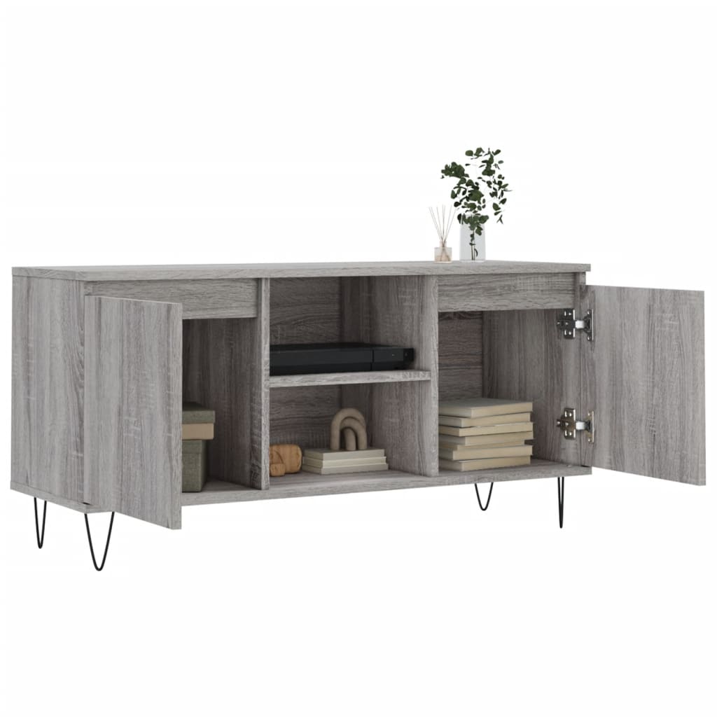 Έπιπλο Τηλεόρασης Γκρι Sonoma 104 x 35 x 50 εκ. Επεξεργ. Ξύλο