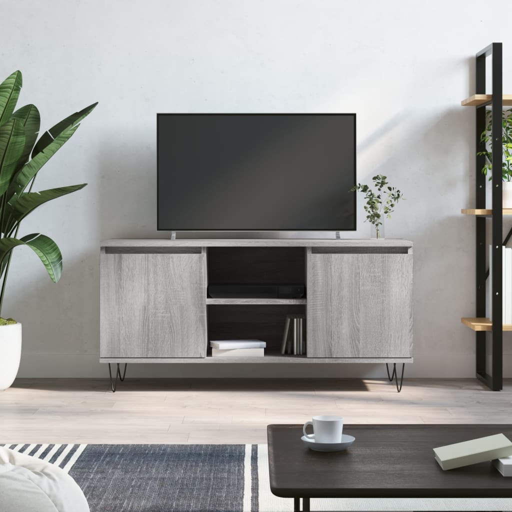 Έπιπλο Τηλεόρασης Γκρι Sonoma 104 x 35 x 50 εκ. Επεξεργ. Ξύλο