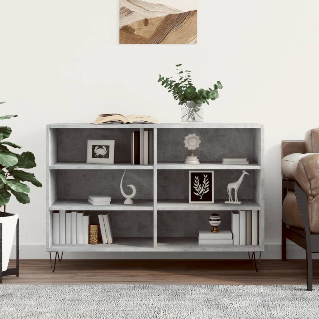 Ραφιέρα Γκρι Σκυροδέματος 103,5 x 35 x 70 εκ. από Επεξεργ. Ξύλο - Pakobazaar