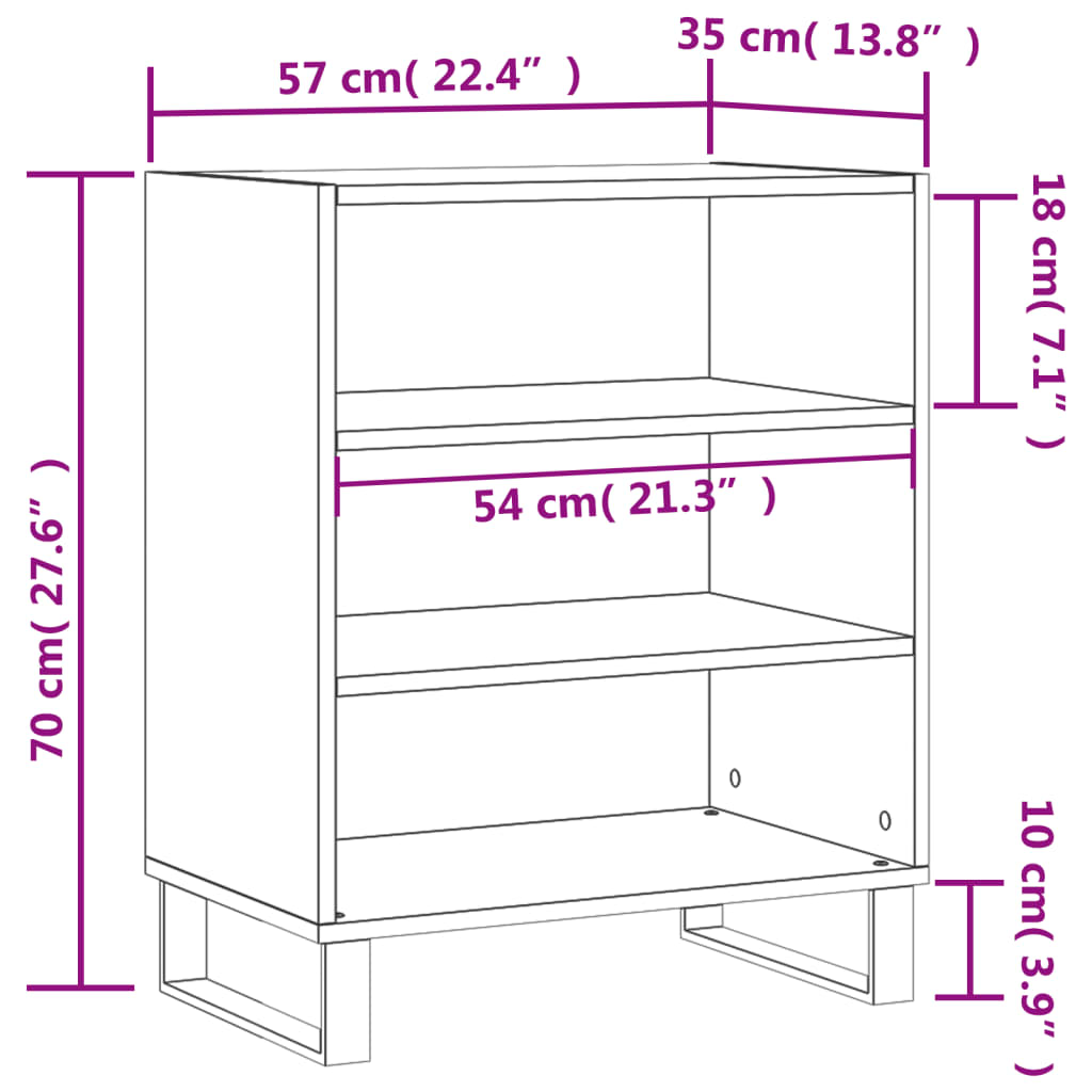 Ντουλάπι Καπνιστή Δρυς 57x35x70 εκ. από Επεξεργασμένο Ξύλο