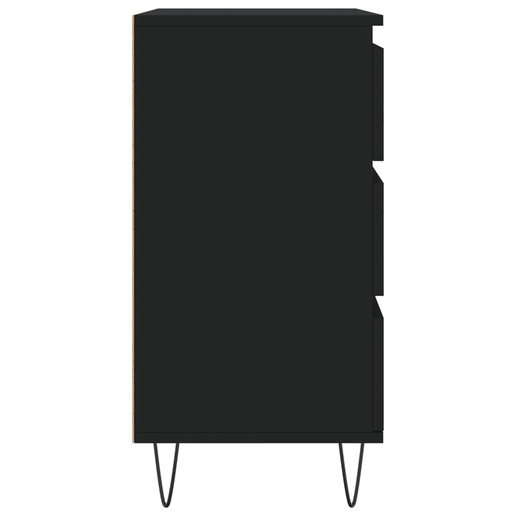 Ντουλάπι Μαύρο 60x35x70 εκ. από Επεξεργασμένο Ξύλο