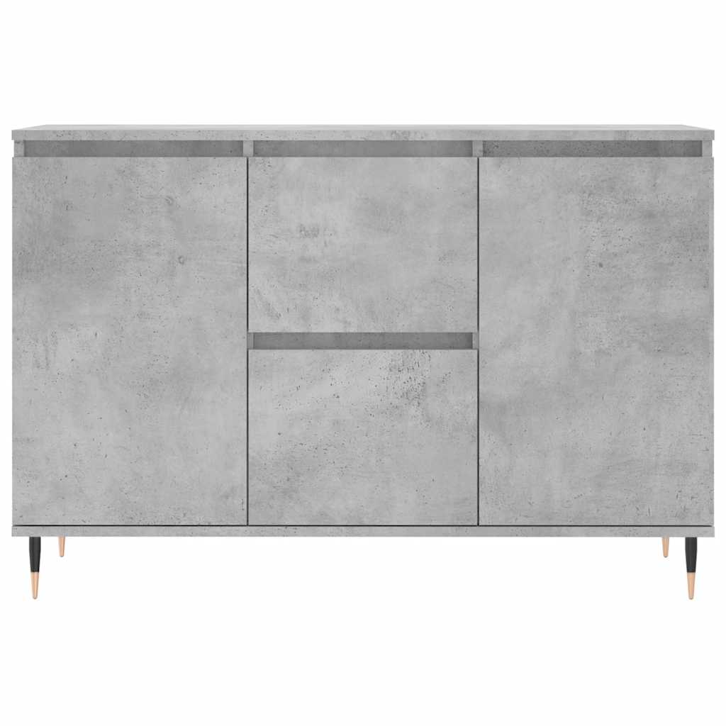 Μπουφές Γκρι Σκυροδέματος 101,5x35x70 εκ. από Επεξεργασμένο Ξύλο