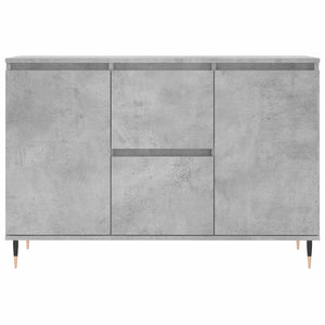 Μπουφές Γκρι Σκυροδέματος 101,5x35x70 εκ. από Επεξεργασμένο Ξύλο