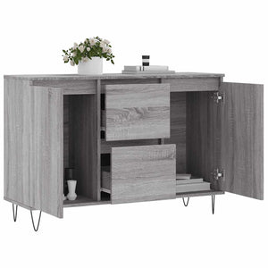 Μπουφές Γκρι Sonoma 101,5 x 35 x 70 εκ. από Επεξεργασμένο Ξύλο - Pakobazaar